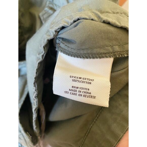 Sebby Collection army green utility zip hooded jacket - Picture 7 of 7